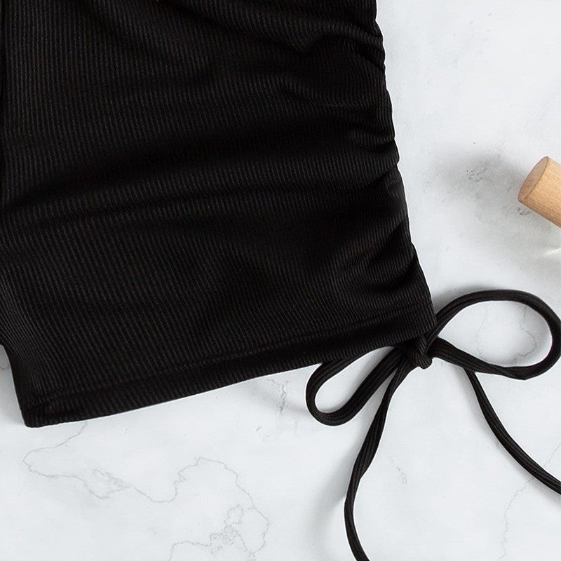 Damer Crop-Top og Shorts Sæt Skovae