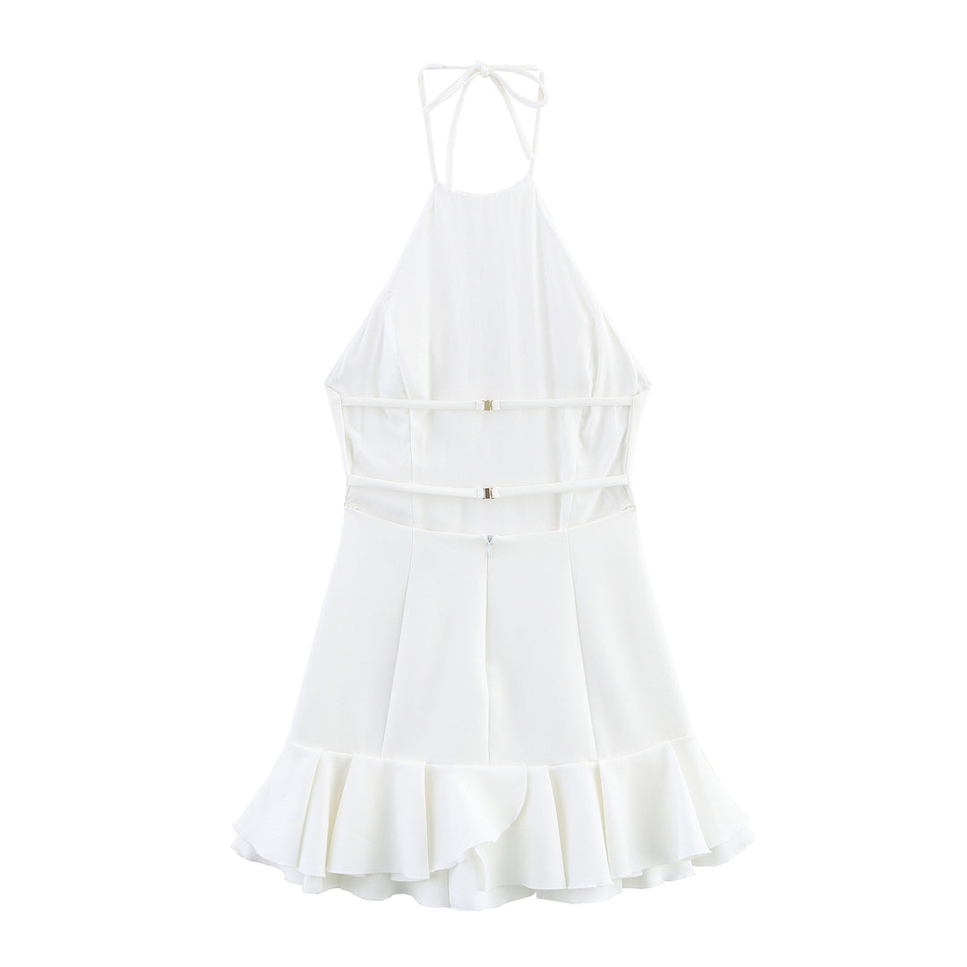 Femme Halterneck Rynket Mini Kjole Stilla 1750153816