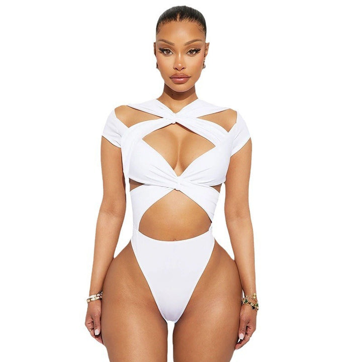 Dame Cut-Out Body med kreativt indpakningsdesign Skovae