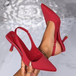 Dame Slingback Højhælede sko med elegant spids design og komfortabel hæl Stilla