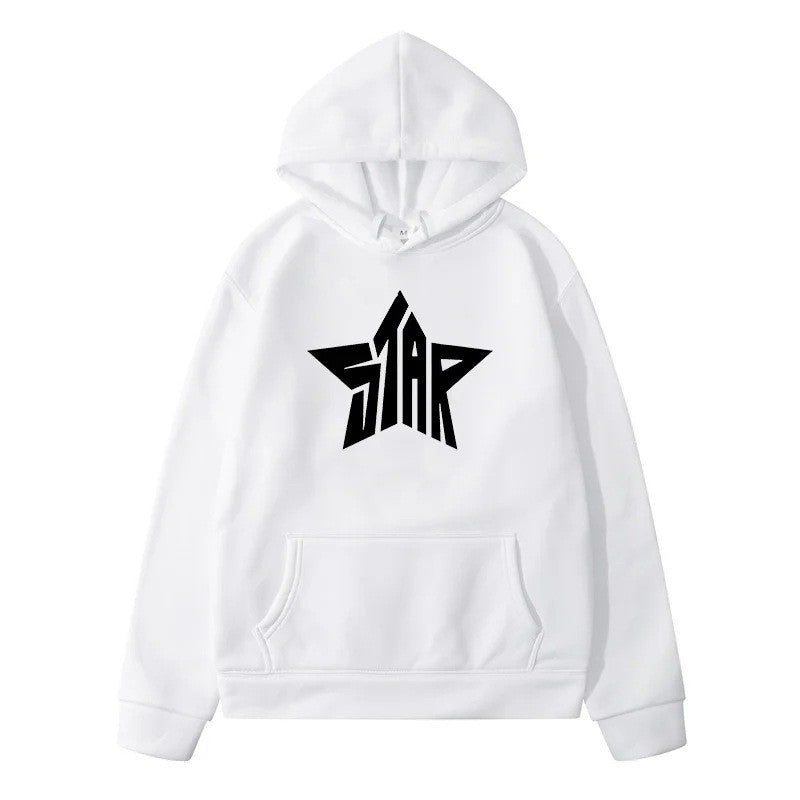 Dame hoodie med stilfuld stjernemotiv Skovae