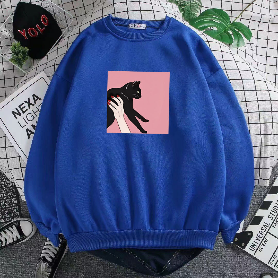 Kvinders casual sweatshirt med kreativt dyredesign Skovae