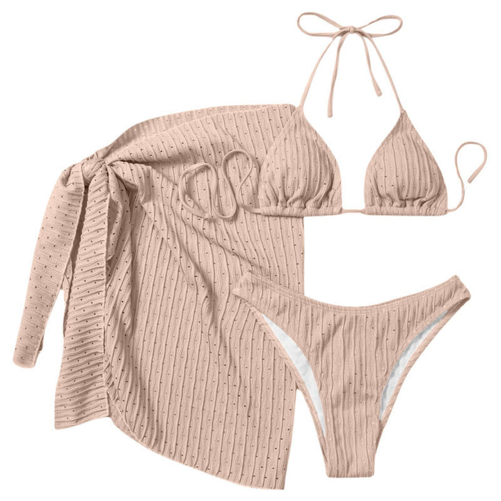 Dame triangel-bikini med justerbare stropper og luftig omslagsrund-udseende Stilla