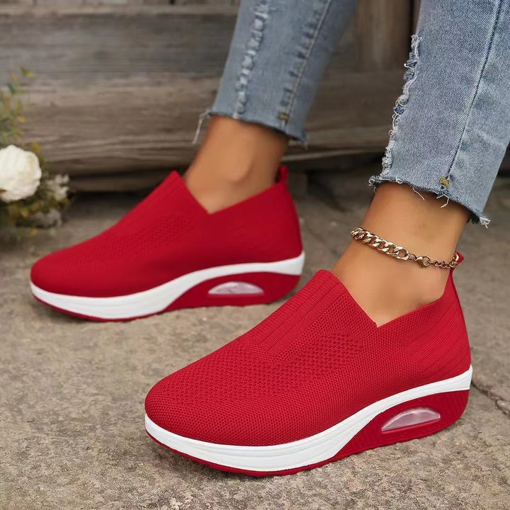 Dame Behagelige Slip-On Sneakers med åndbart overmateriale og Flex-Sål Stilla