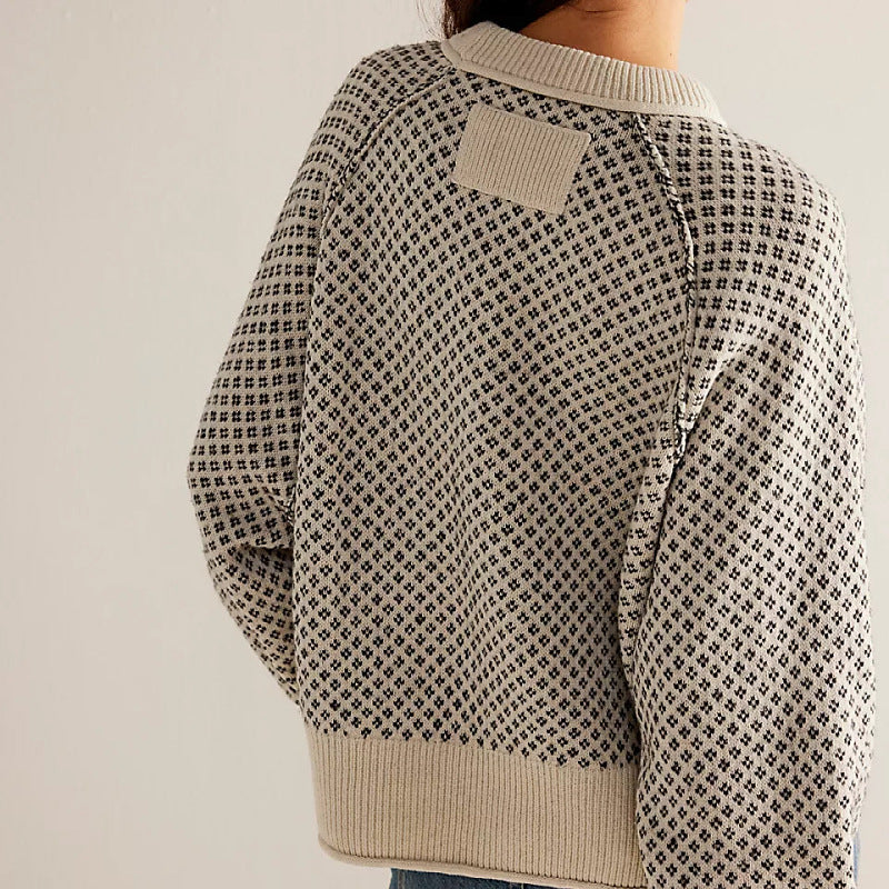 Damebluse med unikt mønster og afslappet fit Stilla