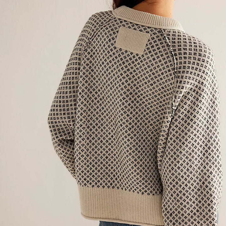 Damebluse med unikt mønster og afslappet fit Stilla