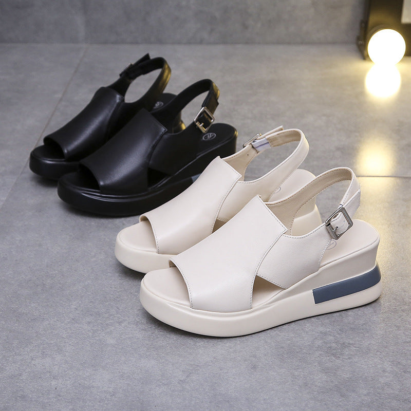 Dame platform-sandaler med justerbar rem og ergonomisk fodbedesign Stilla