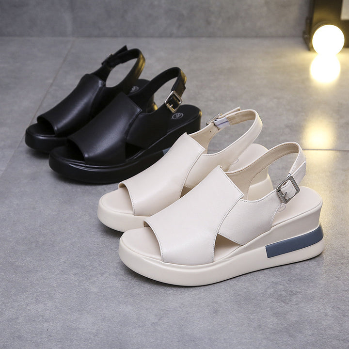Dame platform-sandaler med justerbar rem og ergonomisk fodbedesign Stilla