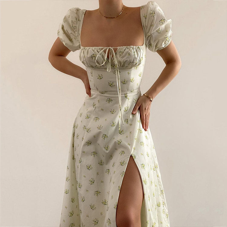 Dame Off-Shoulder Blomsterprint Maxikjole Stilla
