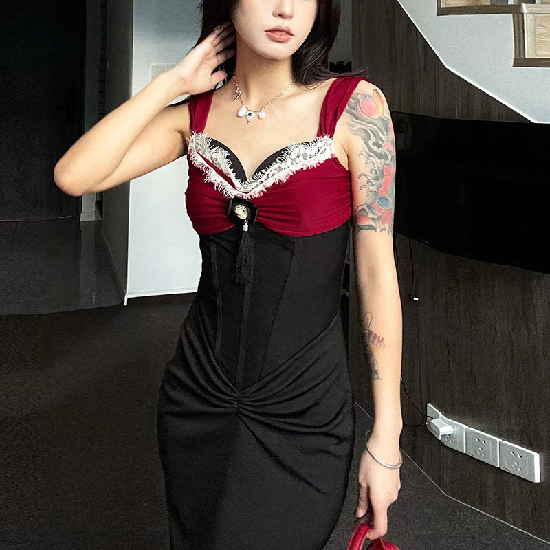 Dame Elegant maxikjole med dekadent bustier-overdel og dekorerede detaljer Skovae