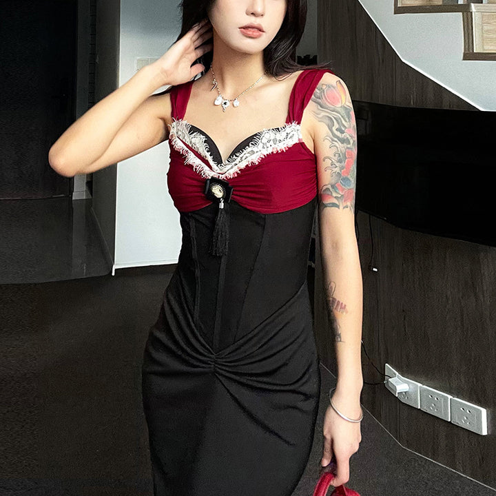 Dame Elegant maxikjole med dekadent bustier-overdel og dekorerede detaljer Skovae