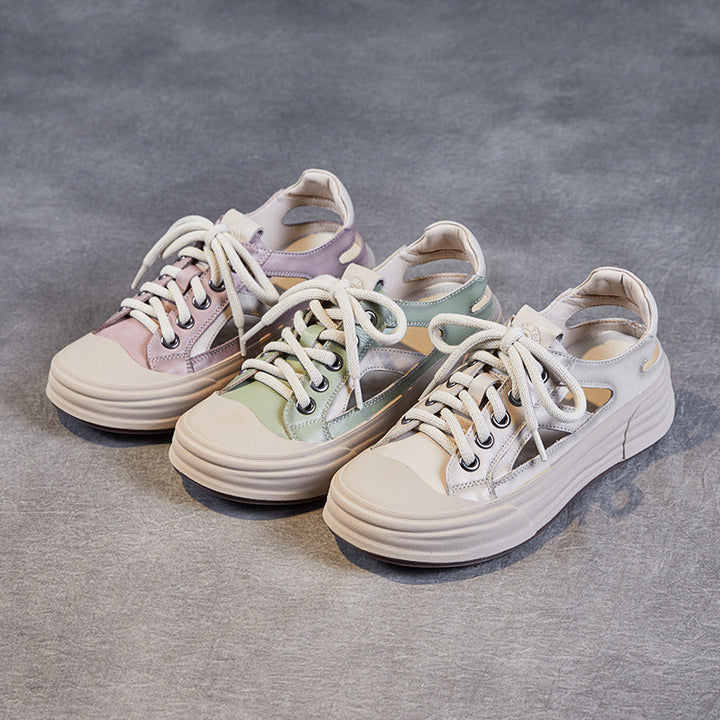 Kvinder Åndbar Snøre-Chunky-Sneakers Stilla
