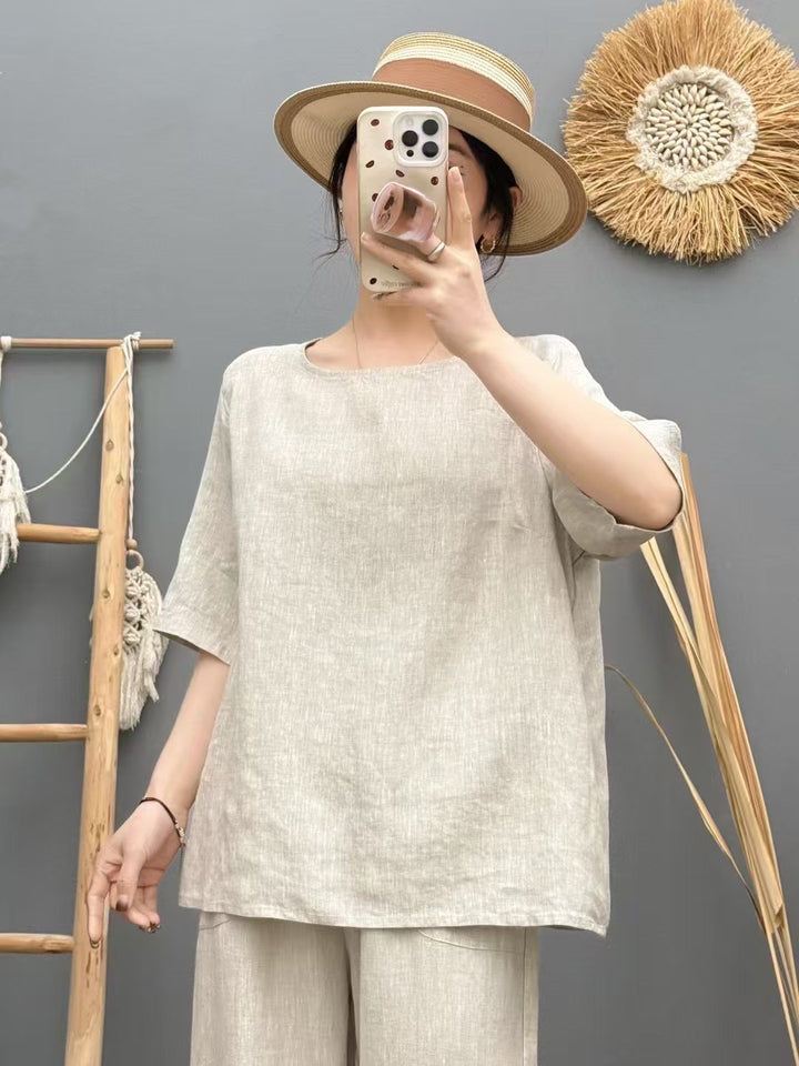 Dame Relaxed Fit Linned Oversized Top Stilla