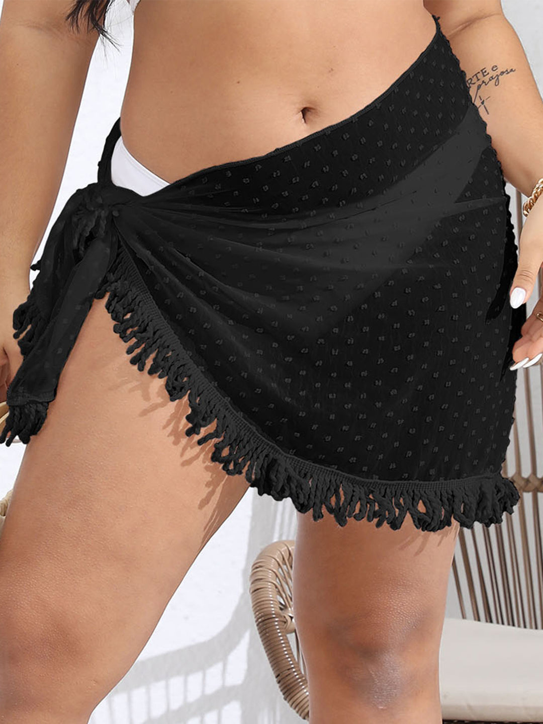 Damer Chic Frynse Badekåbe Wrap Stilla