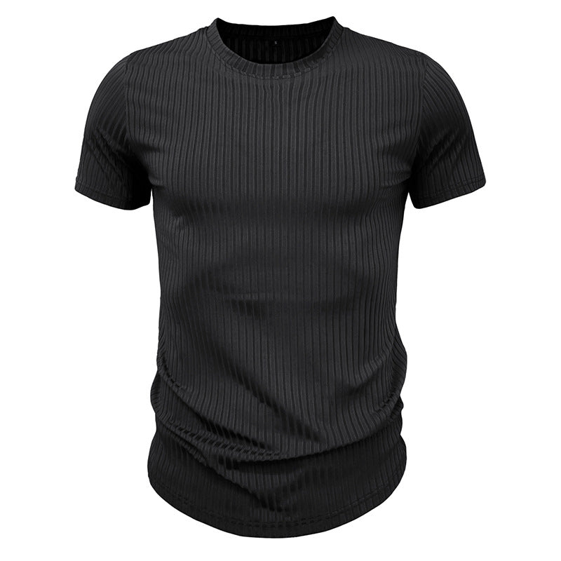 Herrer moderigtigt kortærmet struktur T-shirt Stilla