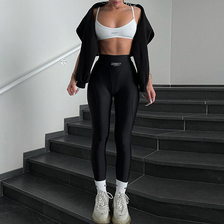 Kvinder Højkvalitets sport leggings med høj taljebånd og åndbart stof Skovae