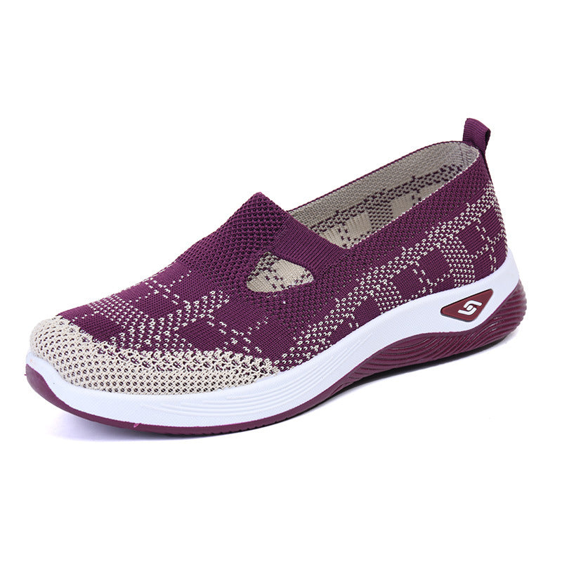 Femme Flexible Slip-On Mesh Gå Sko Stilla