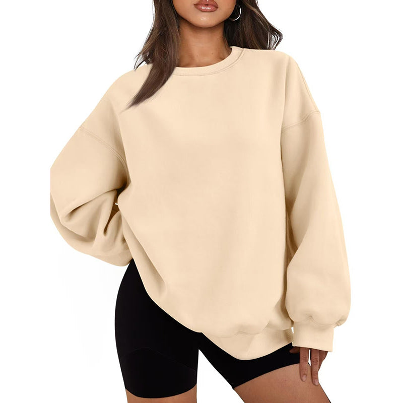 Damer Casual Oversized Sweater med Løs Pasform Skovae