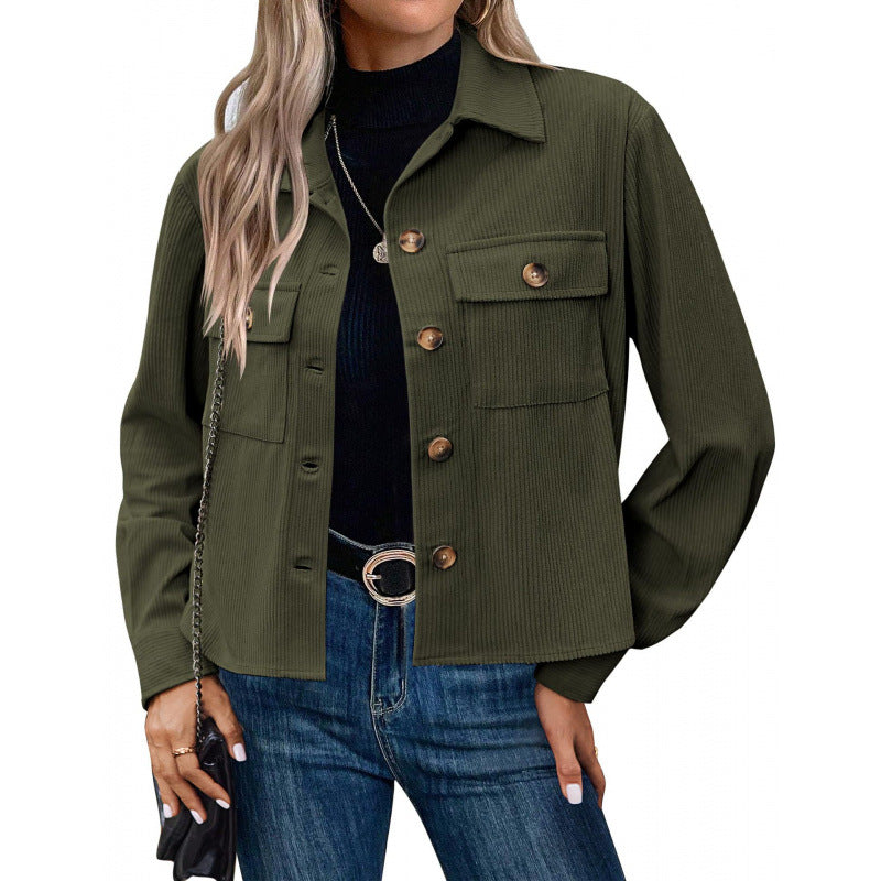 Dame modet Overshirt-jakke med struktureret stof Stilla