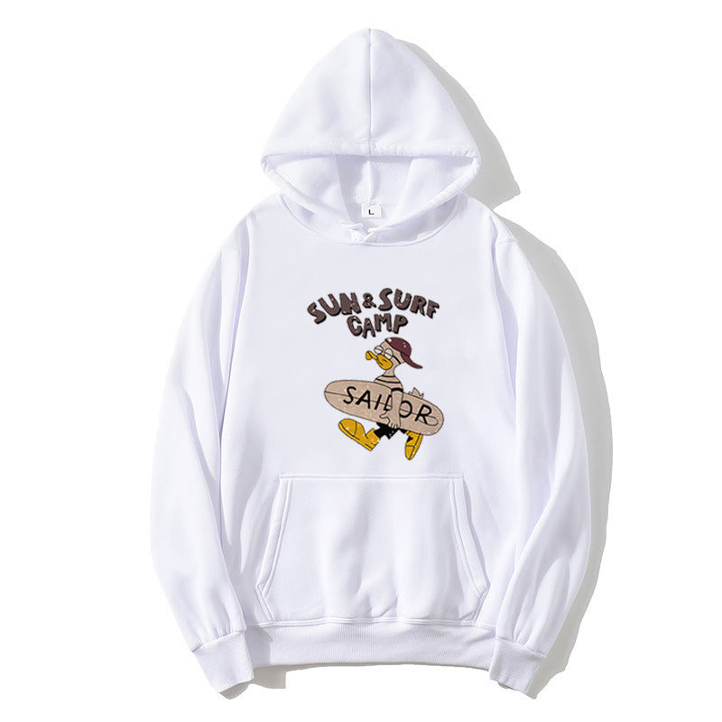 Kvinders hoodie med sjov surf motiv Skovae