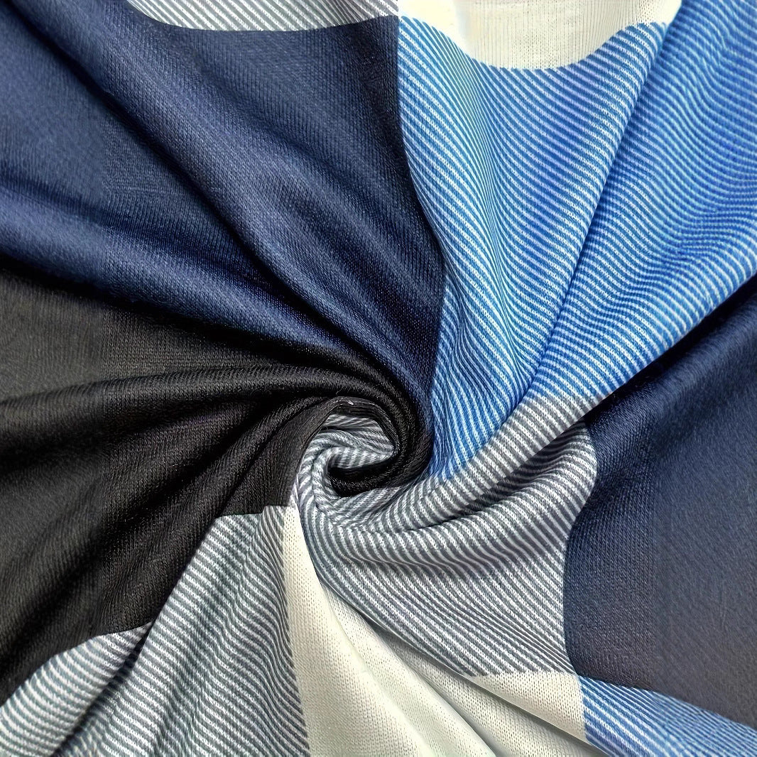 Damer Karo-Shirt med V-udskæring og afslappet snit Stilla