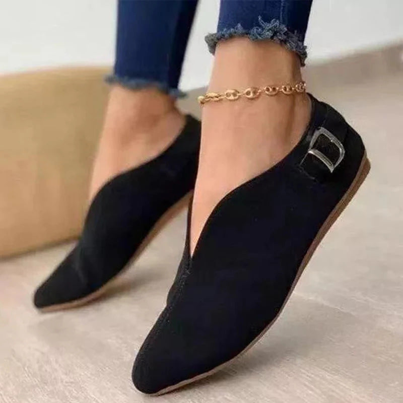 Dame elegante Mokasiner med mode spænde-detalje Stilla