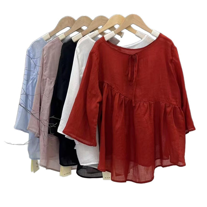 Dame Bohemian Stil lagdelt Bluse Stilla
