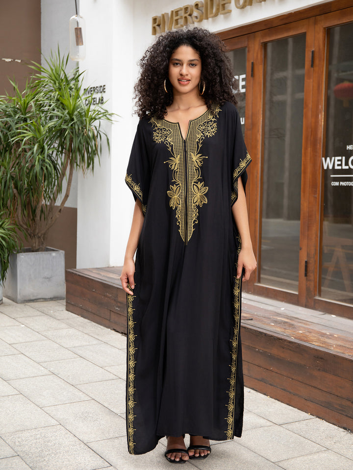 Dame Kaftan med elegant broderi og vid skjæring Stilla