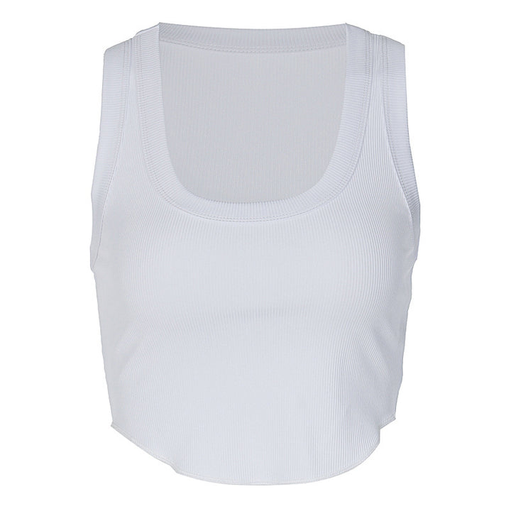 Dame Sporty Crop-Top med iøjnefaldende ribdesign Stilla