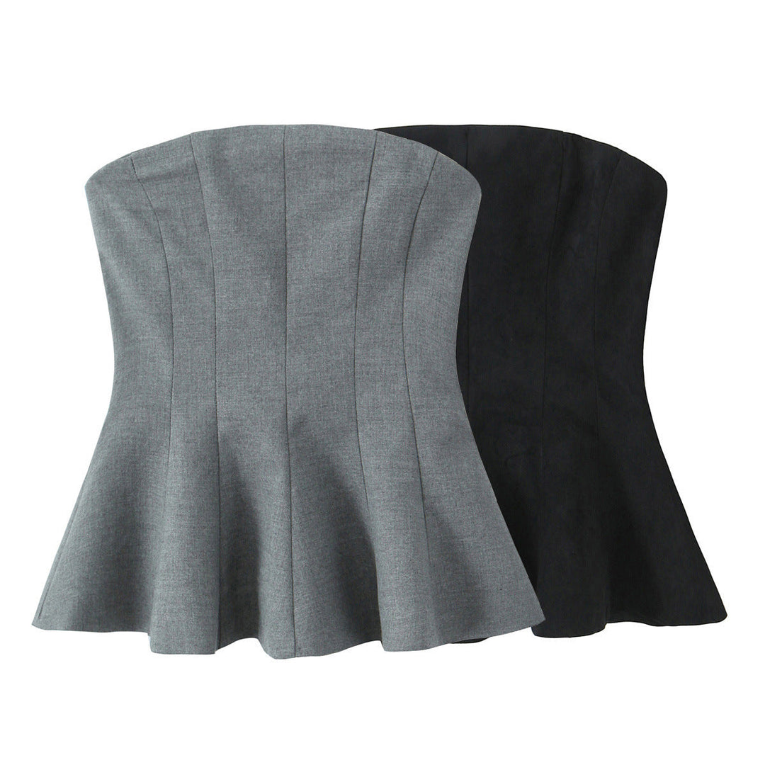 Stilla | Trendy To-Farvet ærmeløs Bandeau Top