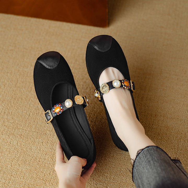 Femme Dekorative Mary Jane Flats Stilla