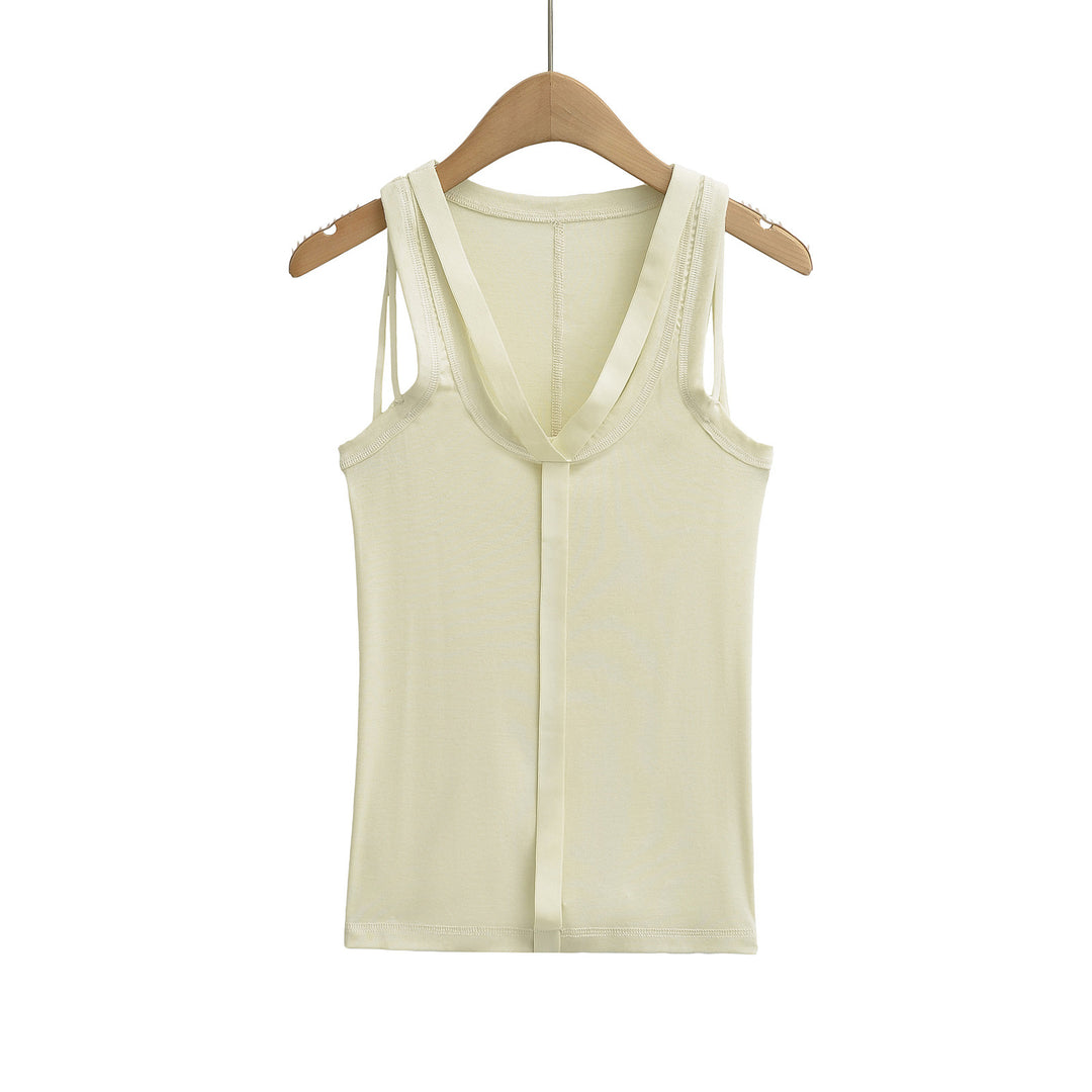 Dame ærmeløs tanktop med forførende rygdetalje Stilla