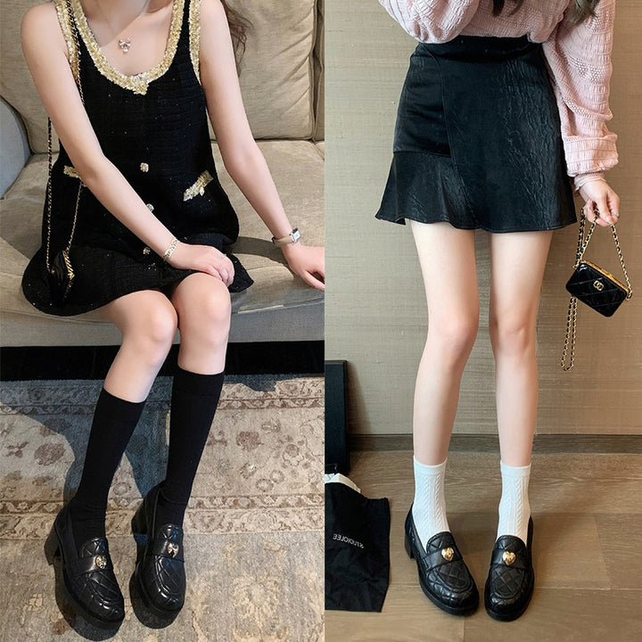 Femme quiltede Slipper med hjerte detalje Stilla