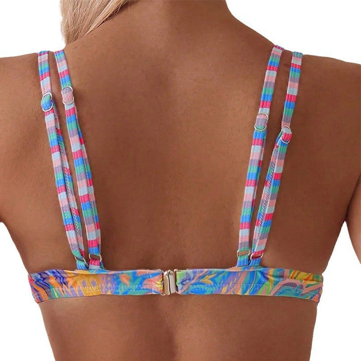 Dame trekant bikini top med paisley mønster Skovae