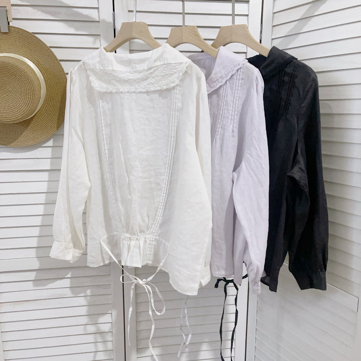 Dame Elegant Ruffle Krave Bluse Stilla