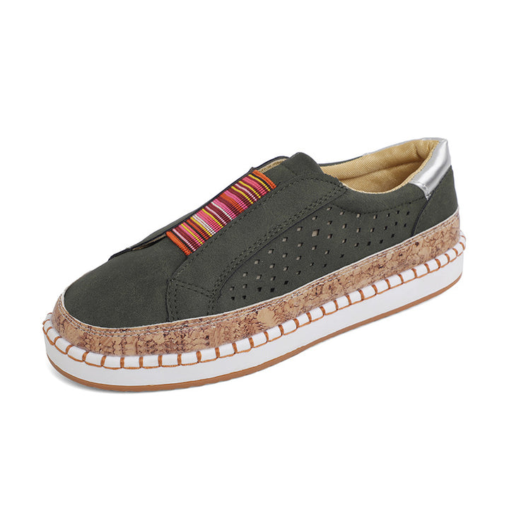Dame Komfortable Slip-On Sneakers med åndbart overmateriale og fleksibel sål Stilla