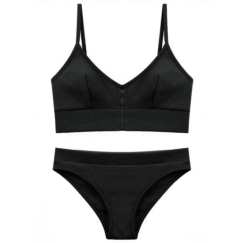 Dame bikini sæt med elegant V-udskæring og justerbare stropper Skovae