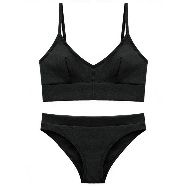 Dame bikini sæt med elegant V-udskæring og justerbare stropper Skovae