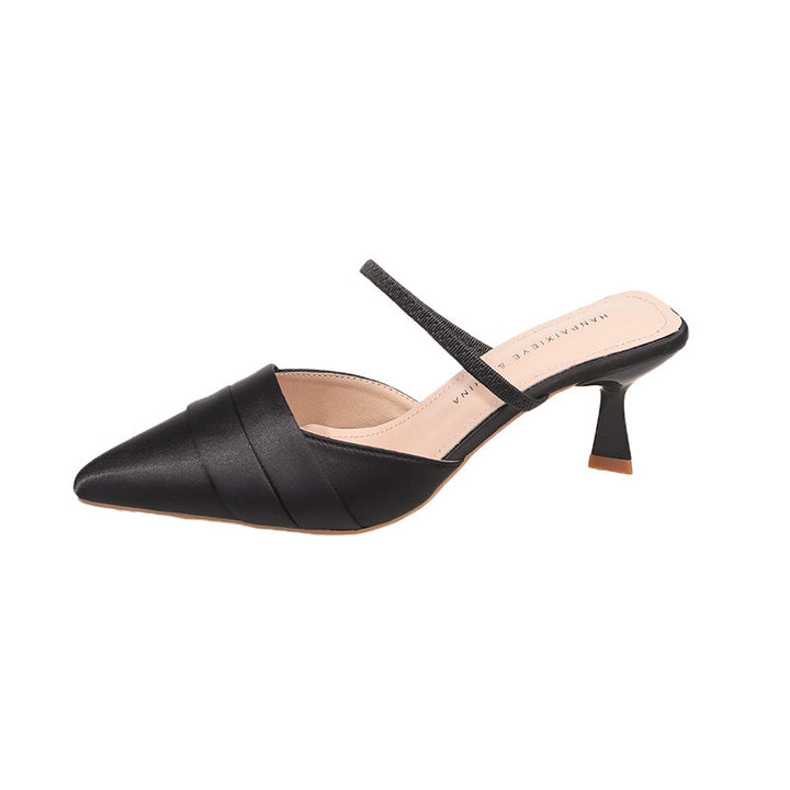 Dame spids tå Slingback-hæle med elegante stropper Stilla