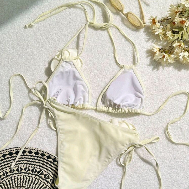 Dame Stilig Floral Accent Bikini Sæt Stilla