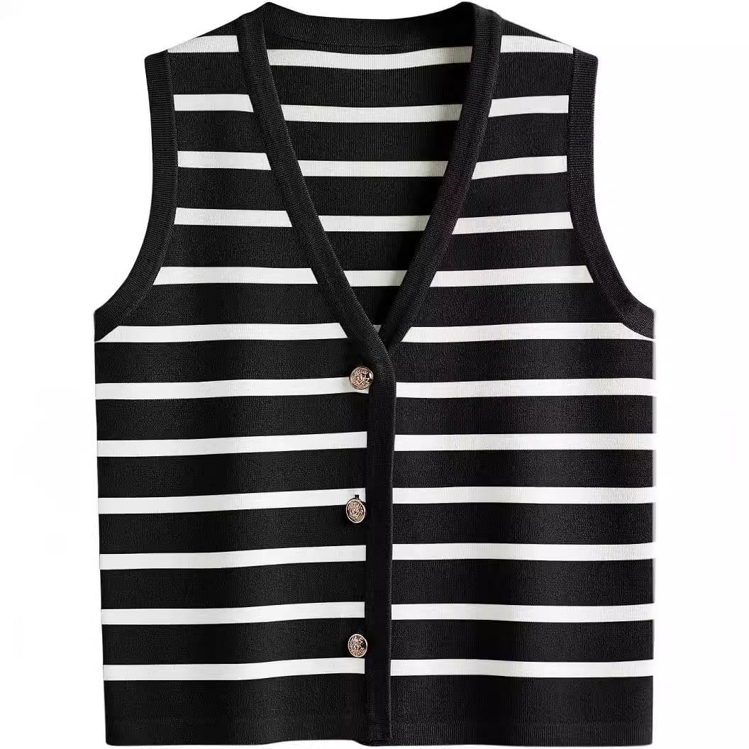 Dame stribet cardigan Stilla