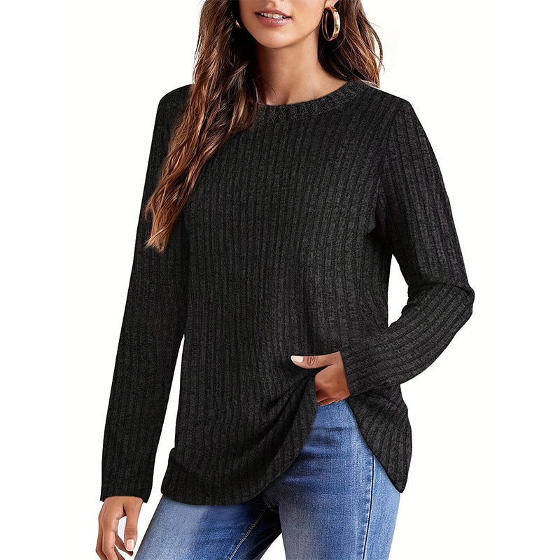 Damer Langærmet strikpullover med struktureret ribdesign Stilla