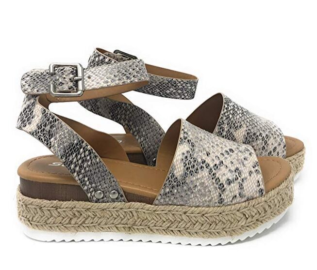 Dame espadrille-sandaler med justerbar rem og polstret sål Stilla