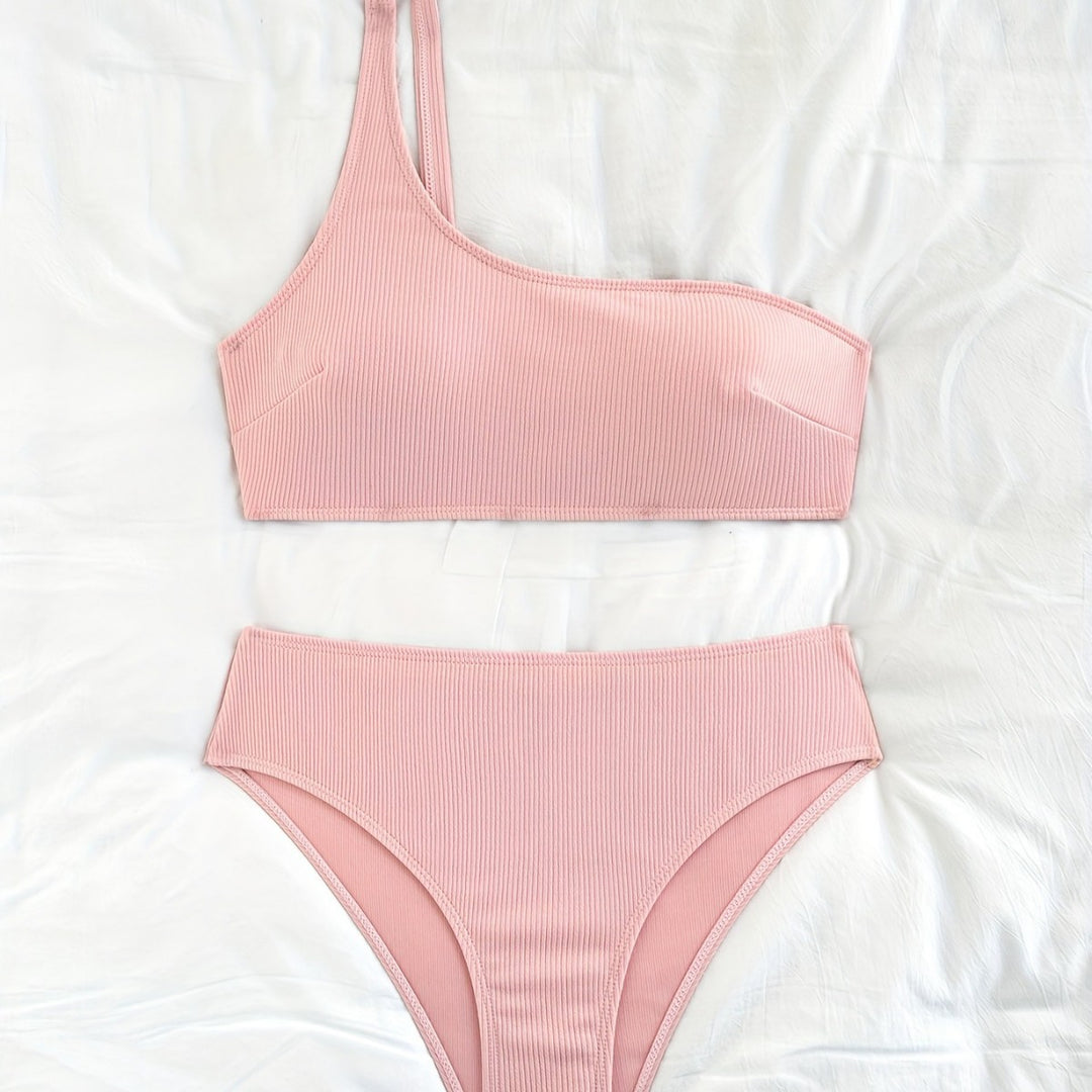 Dame Højtaljede Bikinisæt med asymmetrisk top Stilla