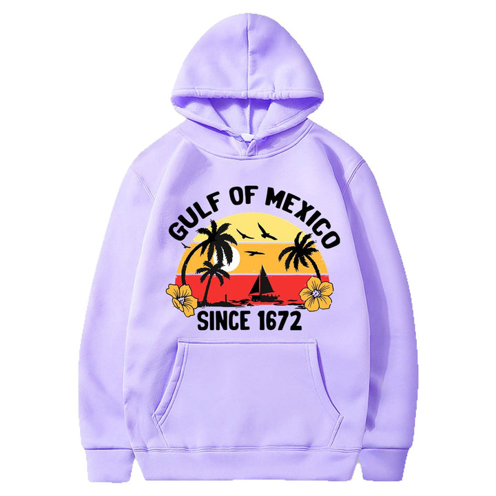 Dame hoodie med kreativt strandmotiver og højkvalitetsstof Skovae