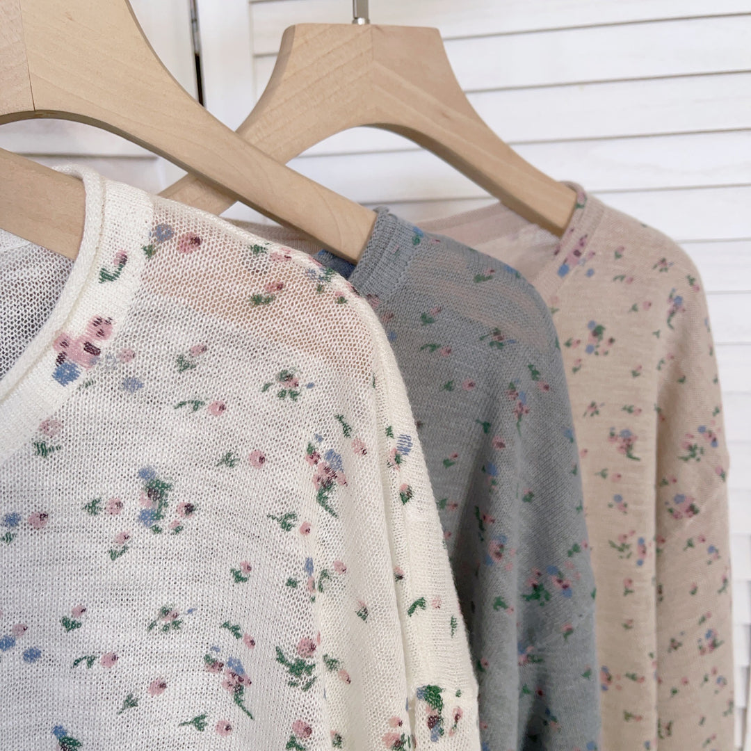 Femme Floral Print Button-Up Cardigan Stilla