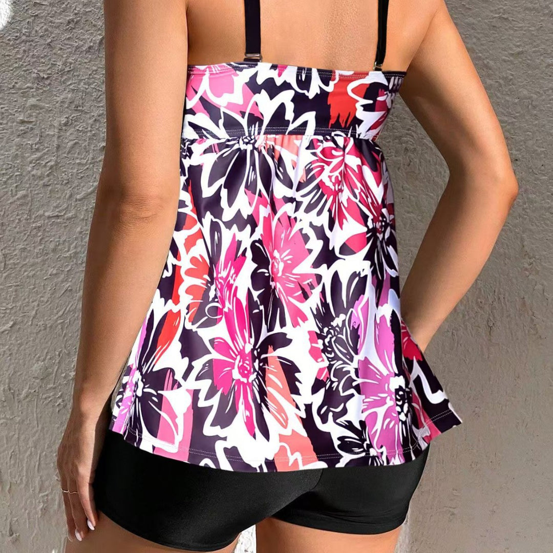 Dame Tankini med elegant tanktop og korte shorts Stilla