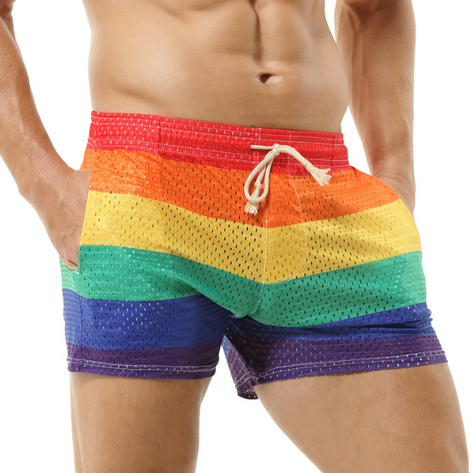 Herrernes badshorts med innovativt netdesign og farverig gradient Stilla