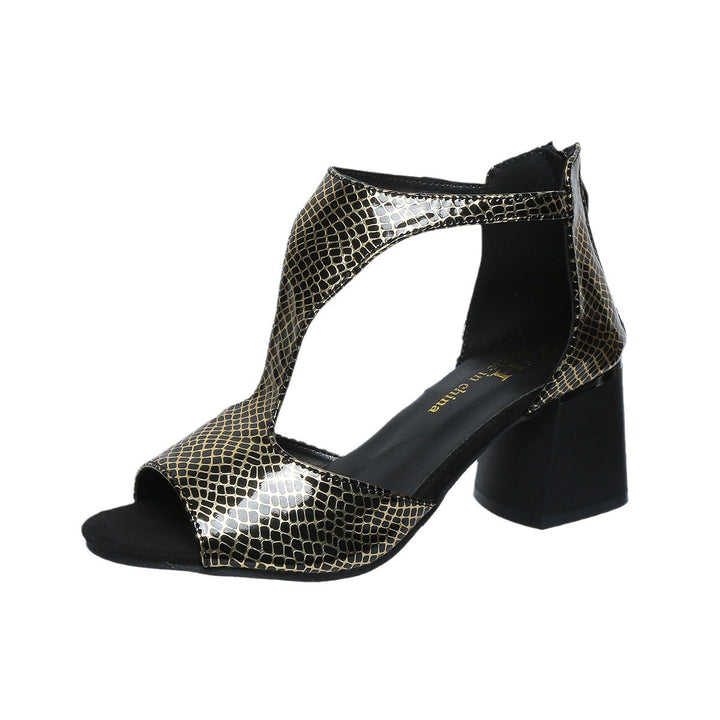 Dame High-Heel Sandaler med moderigtigt netdesign og elegant blokhæl Stilla