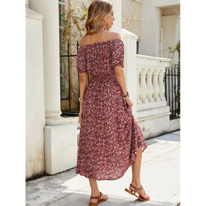 Femme Off-Shoulder Floral Maxi Kjole Stilla